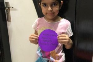 Amaira made a card for Grandparents day