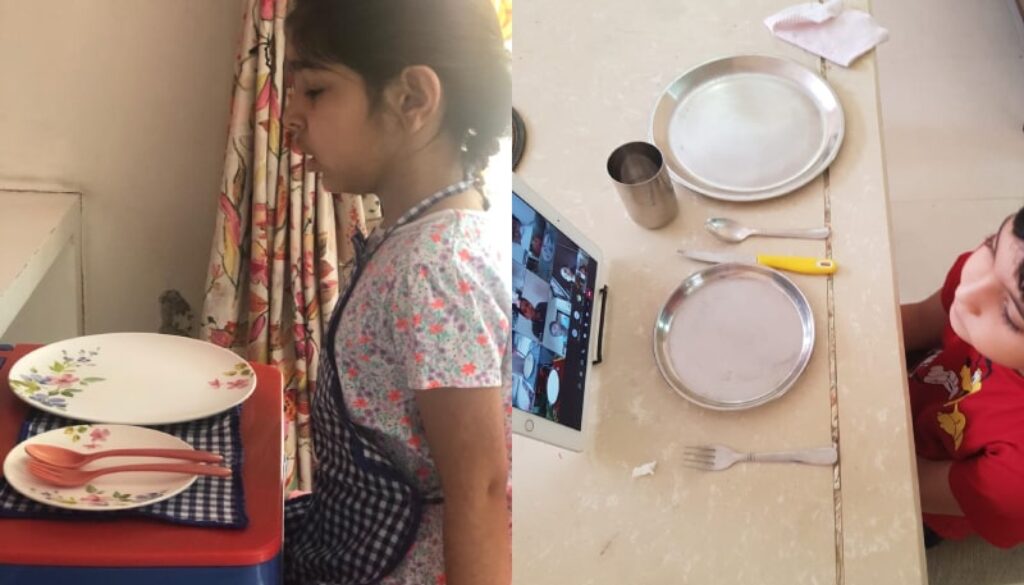 Students learned basic dining table manners and etiquette