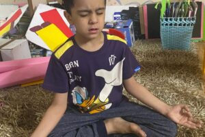 Students of grade 1 practiced the mindfulness-3