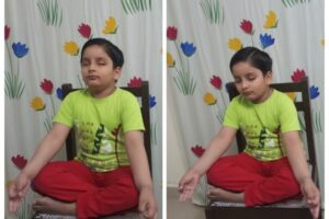 Students of grade 1 practiced the mindfulness-4