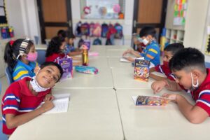 Children enjoyed reading their chapter book-4