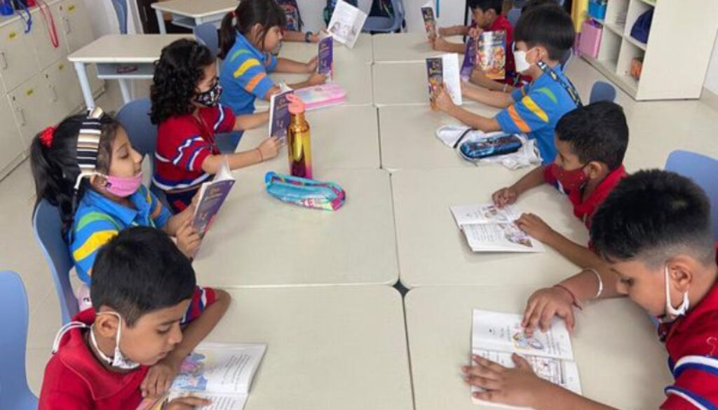 Children enjoyed reading their chapter book-6