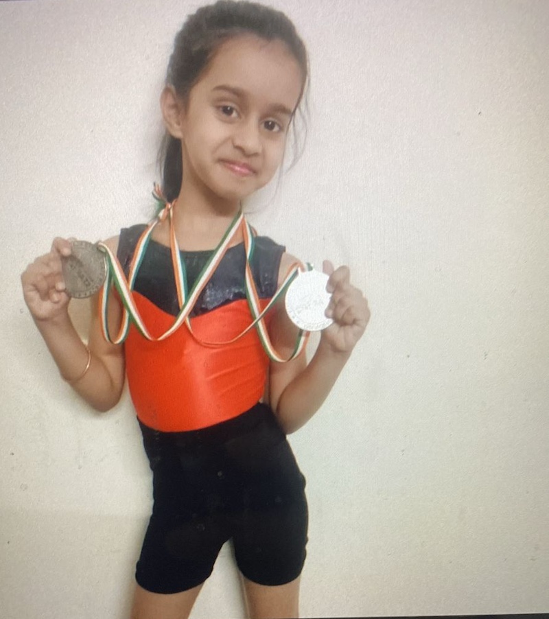 A Proud Moment for GD Goenka Global School Namami from grade 3 showcased her talent in the gymnastics competition hosted by North Star Sports Academy, proudly representing Star Gymnastic Academy. Her outstanding performance earned her an individual silver medal (level 2) while her team also clinched the silver medal. Namami’s victory serves as an inspiration to aspiring young gymnasts within our school community.